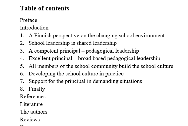 Educational Leadership in Finland. Principal’s role in building a sustainable school culture (e-book)